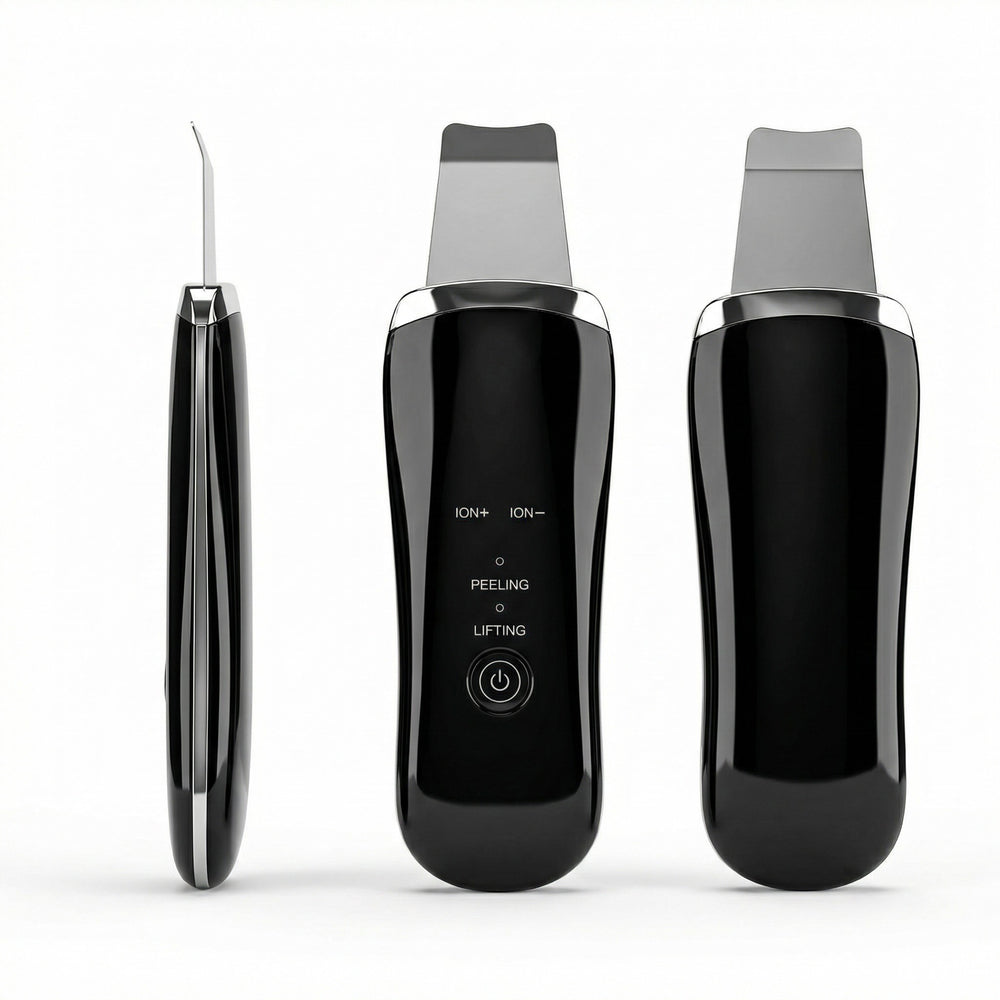 Electric Ultrasonic Skin Scrubber Face Spatula Home Ultrasonic Skin Scrubber Facial Cleaner Handheld Mini Derma Galvanica Tightening Face Scrubber Machine Skin Scrubber USB Ultrasonic